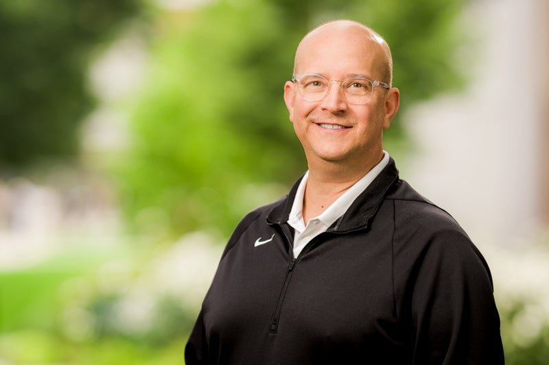 Rod Keck wearing a black sweater